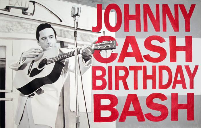 Johnny Cash Birthday Bash banner by LJ Lindhurst